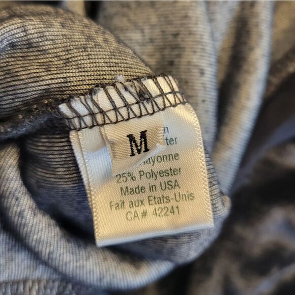 Stark X Velvet Velour Top with Shark Bite Sides Women's Size Medium Charcoal - Picture 7 of 12